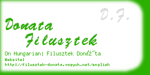 donata filusztek business card